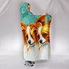 Papillon Dog Art Print Hooded Blanket-Free Shipping