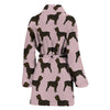 Boykin Spaniel Dog Floral Print Women's Bath Robe-Free Shipping