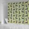 German Shorthaired Pointer Dog Pattern Print Shower Curtains-Free Shipping