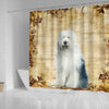 Cute Old English Sheepdog Print Shower Curtains-Free Shipping