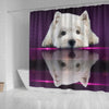 Cute West Highland White Terrier (Westie) Print Shower Curtain-Free Shipping