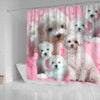 Bolognese Dog Print Shower Curtain-Free Shipping