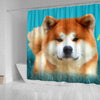 Lovely Akita Dog Print Shower Curtains-Free Shipping