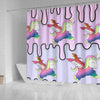 Happy Unicorn Print Shower Curtain-Free Shipping