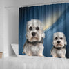 Dandie Dinmont Terrier Print Shower Curtains-Free Shipping