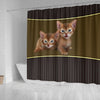 Abyssinian cat Print Shower Curtain-Free Shipping