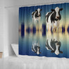 Girolando Cattle (Cow) Reflection In Water Print Shower Curtain-Free Shipping