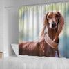 Awesome Saluki Dog Print Shower Curtains-Free Shipping