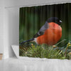 Lovely Bullfinch Bird Print Shower Curtains-Free Shipping