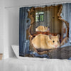 Golden Hamster 3D Print Shower Curtains-Free Shipping