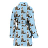 Norwegian Forest Cat Pattern Print Women's Bath Robe-Free Shipping