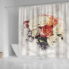 Rose Flower Color Art Print Shower Curtains-Free Shipping