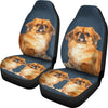 Cute Pekingese Dog Print Car Seat Covers-Free Shipping