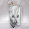 Turkish Angora Cat Print Hooded Blanket-Free Shipping
