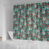 Shih Tzu Dog Floral Print Shower Curtains-Free Shipping