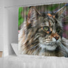 Amazing Maine Coon Cat Print Shower Curtains-Free Shipping