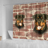 Amazing Rottweiler Dog Print Shower Curtains-Free Shipping