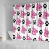 Amazing Great Dane With Paws Print Shower Curtain-Free Shipping