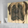 English Mastiff Dog Print Shower Curtain-Free Shipping