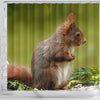 Cute Red Squirrel Print Shower Curtains-Free Shipping