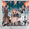 Great Dane Print Shower Curtains-Free Shipping