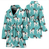 Lovely Japanese Chin Dog Pattern Print Women's Bath Robe-Free Shipping