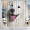 Samoyed Dog Print Shower Curtains-Free Shipping