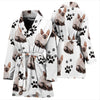 Cornish Rex Cat Print Women's Bath Robe-Free Shipping
