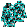 Scottish Terrier Dog Pattern Print Women's Bath Robe-Free Shipping