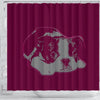 Cute Boston Terrier Print Shower Curtain-Free Shipping
