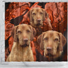 Wirehaired Vizsla Dog Print Shower Curtains-Free Shipping