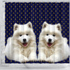 Cute Samoyed Dog Print Shower Curtains-Free Shipping