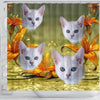 Lovely Burmilla Cat Print Shower Curtains-Free Shipping