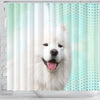 Lovely Samoyed dog Print Shower Curtain-Free Shipping