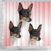 Toy Fox Terrier Print Shower Curtain-Free Shipping