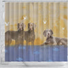 Amazing Weimaraner Dog Print Shower Curtain-Free Shipping