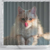 Cute Birman Cat Print Shower Curtain-Free Shipping