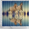 Amazing Mountain Pleasure Horse Print Shower Curtain-Free Shipping