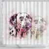 Dalmatian Dog Watercolor Art Print Shower Curtains-Free Shipping