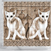 Oriental Shorthair Cat Print Shower Curtain-Free Shipping