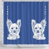 Yorkshire Terrier (Yorkie) Print Shower Curtain-Free Shipping
