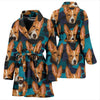 Basenji Dog Print Women's Bath Robe-Free Shipping
