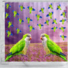 Monk Parakeet Parrot Print Shower Curtains-Free Shipping