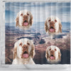 Clumber Spaniel Print Shower Curtains-Free Shipping