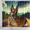 Malinois Dog Print Shower Curtains-Free Shipping