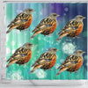 Lovely Accentor Bird Print Shower Curtains-Free Shipping