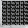 Australian Terrier Dog Pattern Print Shower Curtains-Free Shipping