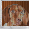 Amazing Vizsla Dog Art Print Shower Curtain-Free Shipping