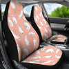 White Persian Cat Pattern Print Car Seat Covers-Free Shipping