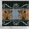 Amazing Senepol Cattle (Cow) Print Shower Curtain-Free Shipping